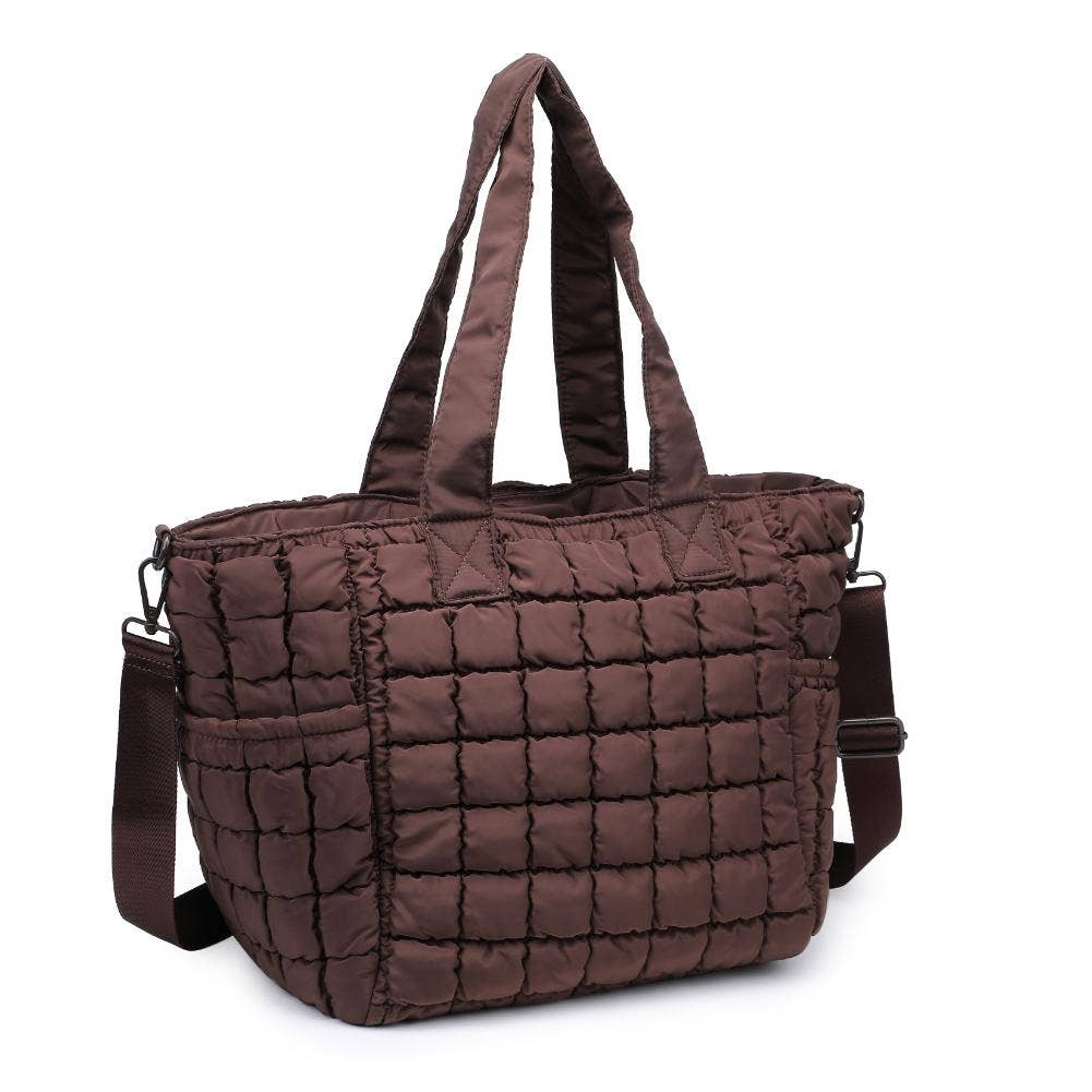Dreamer - Quilted Puffer Nylon Tote - Assorted Colors