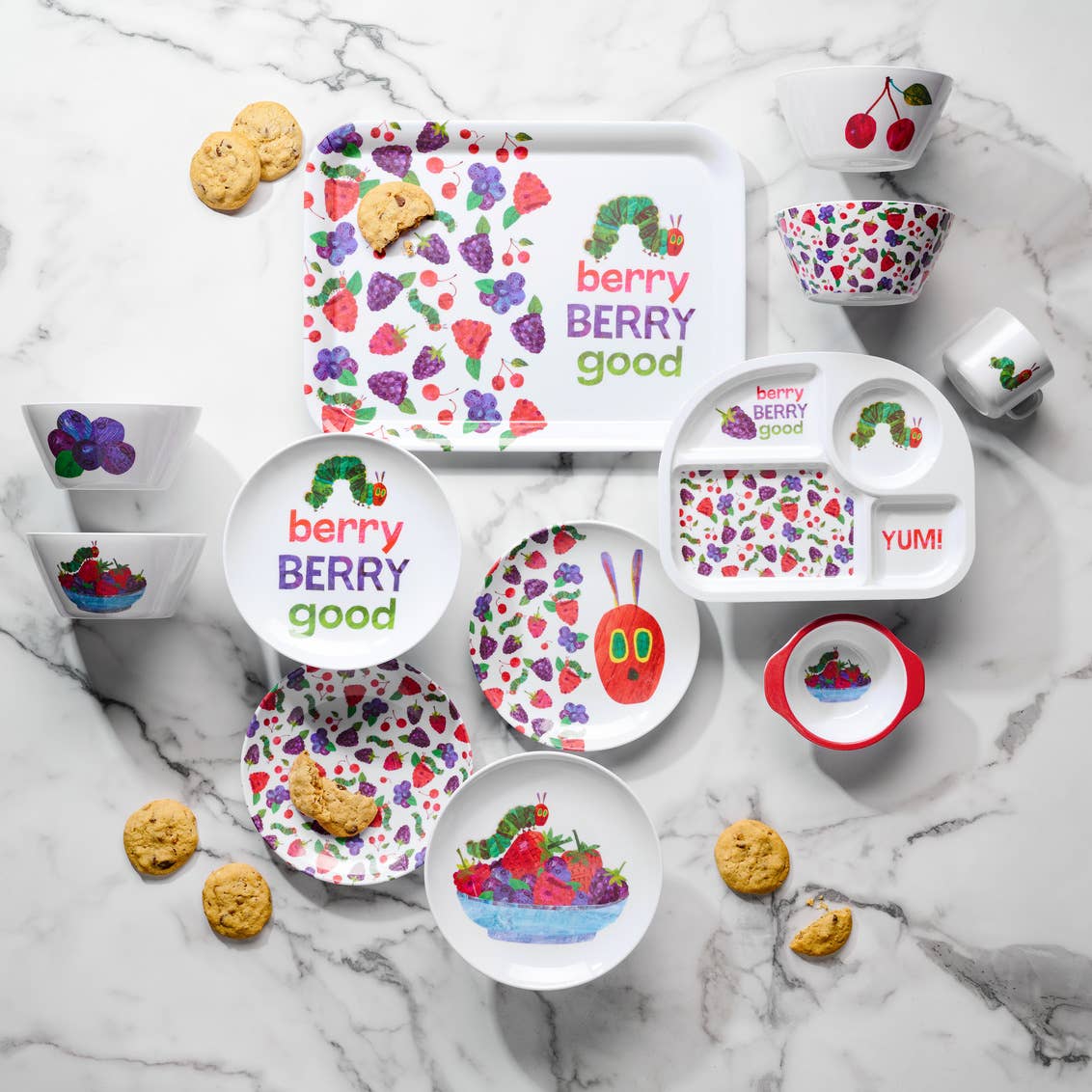 Eric Carle Kid's 3 Piece Berry Melamine Set