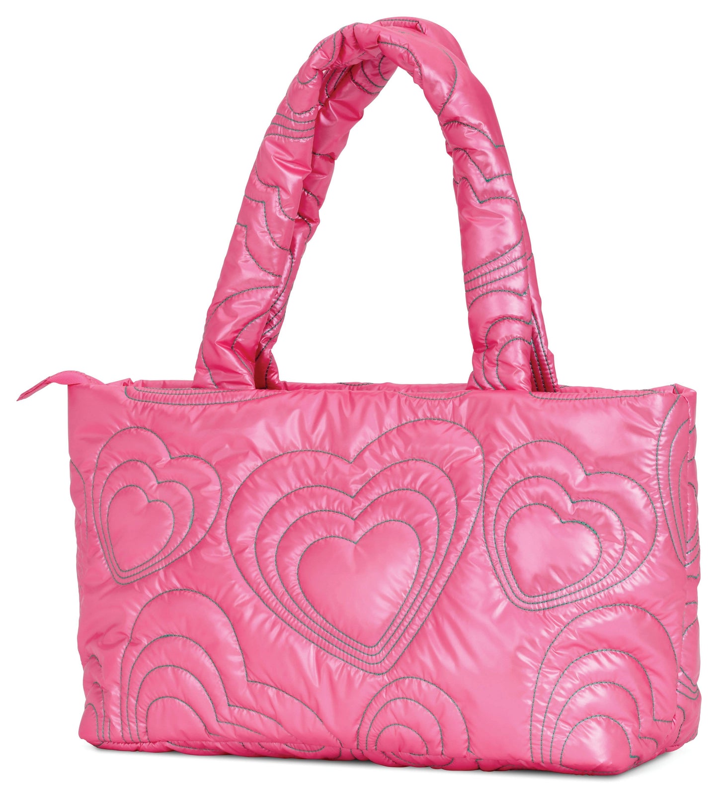 PINK SHINING HEART PUFFY OVERNIGHT