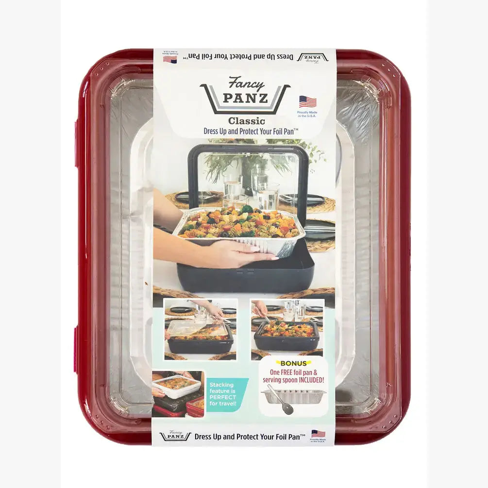 Fancy Panz Classic Set - Pan Frame w/ Lid & Serving Spoon - Red