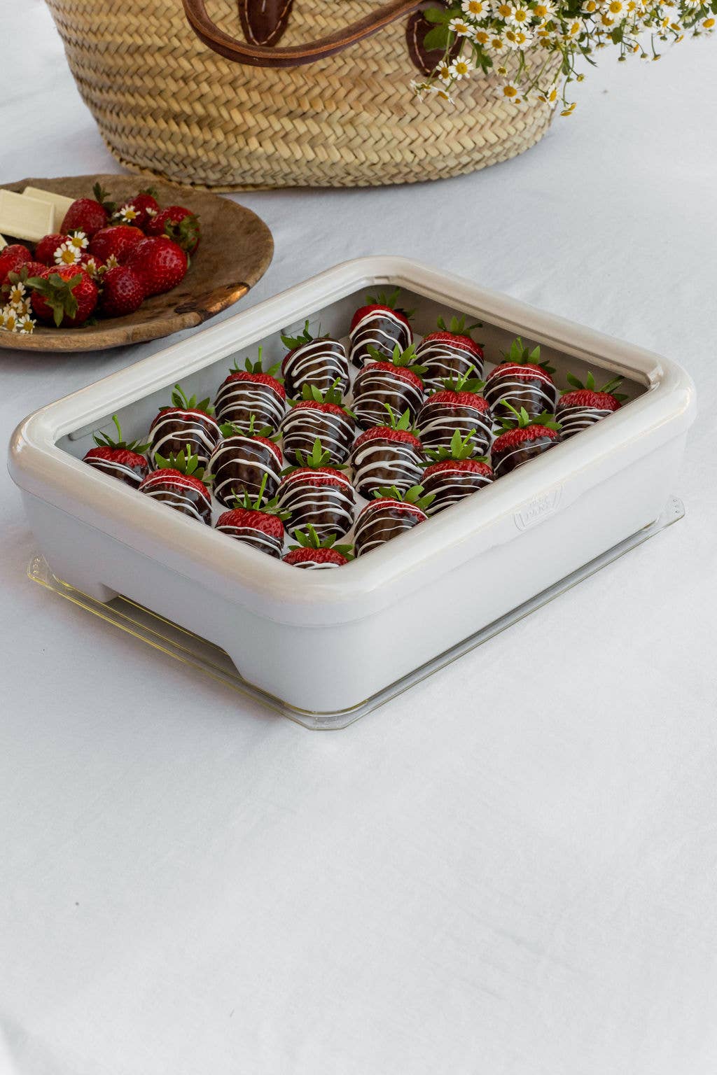 Fancy Panz Classic Set - Pan Frame w/ Lid & Serving Spoon - White