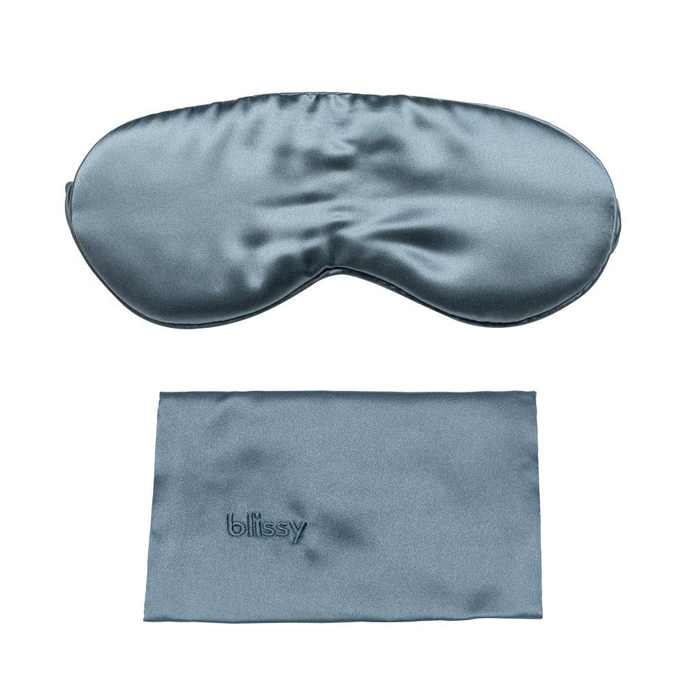 Blissy Silk Sleep Mask - Ash Blue
