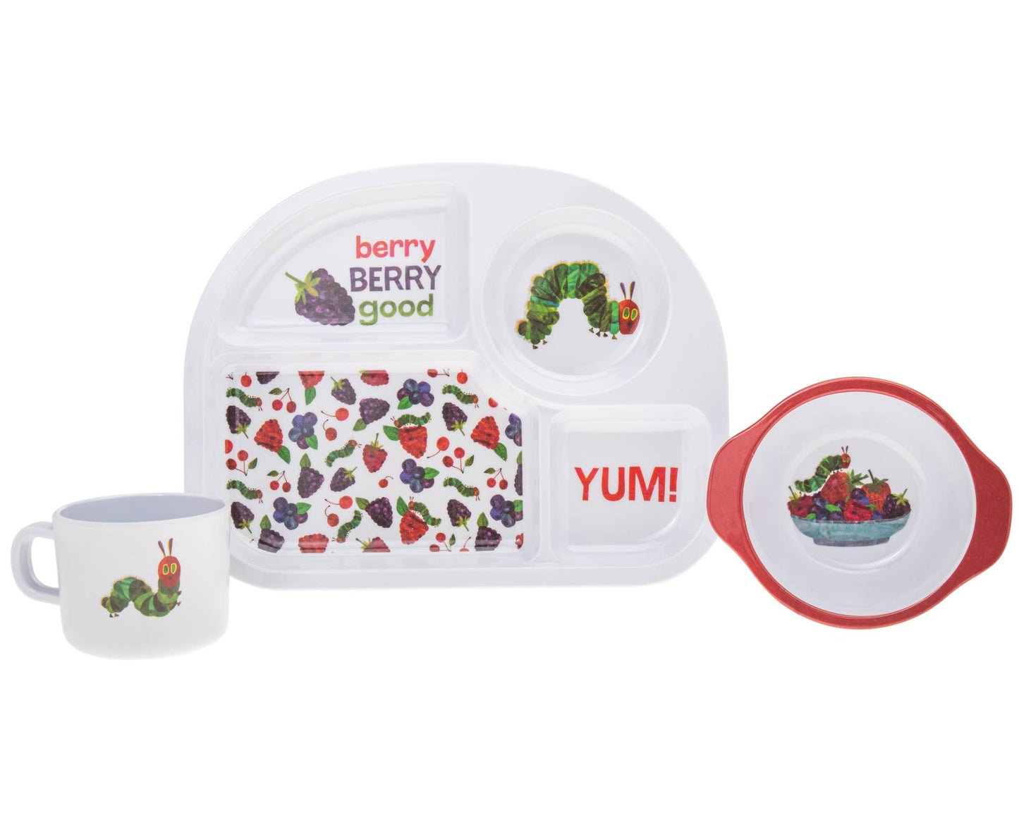 Eric Carle Kid's 3 Piece Berry Melamine Set