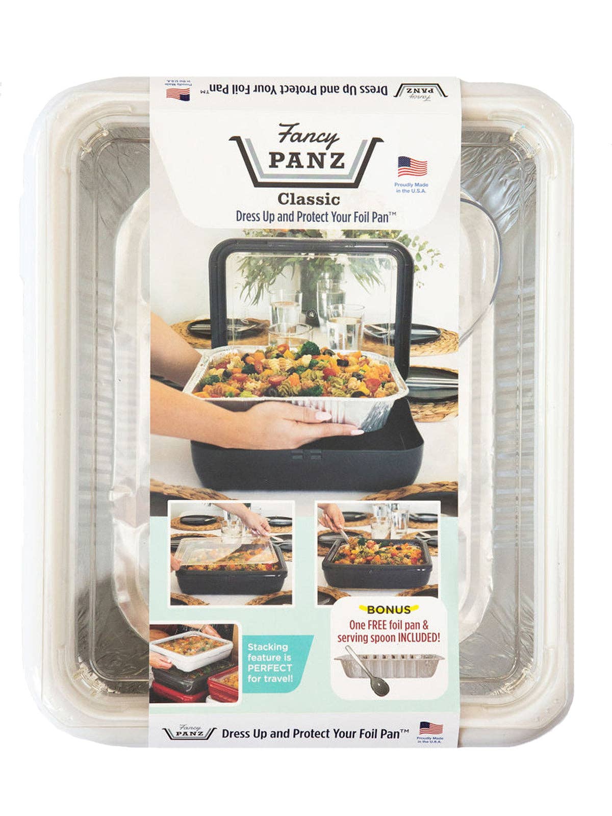 Fancy Panz Classic Set - Pan Frame w/ Lid & Serving Spoon - White