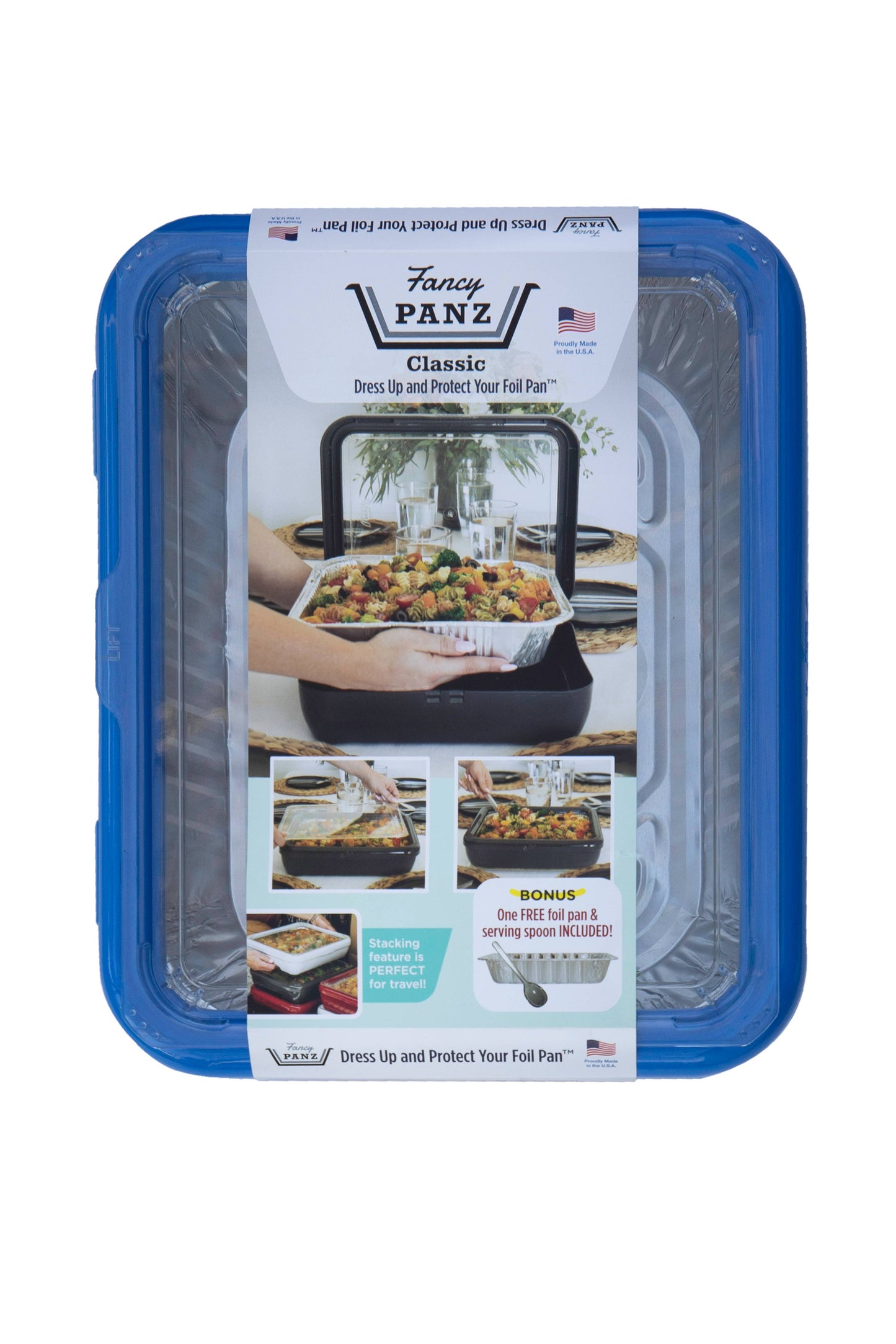 Fancy Panz Classic Set - Pan Frame w/ Lid & Serving Spoon - Denim Blue