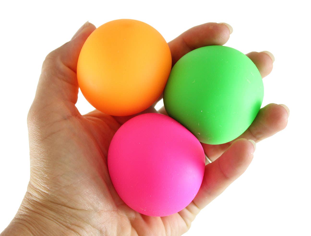 Box of 3 Stress Balls -Soft Doh Filled 2" Stress Fidget
