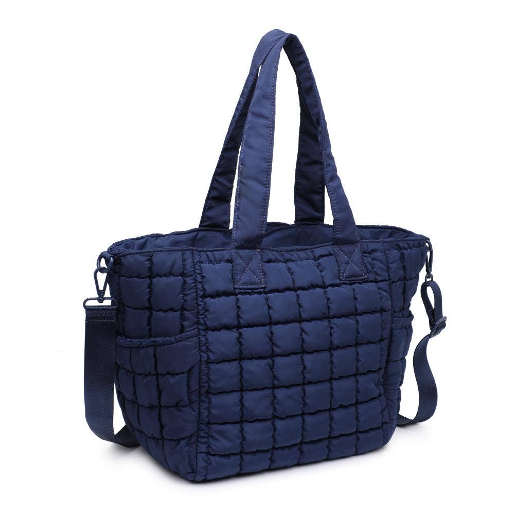 Dreamer - Quilted Puffer Nylon Tote - Assorted Colors