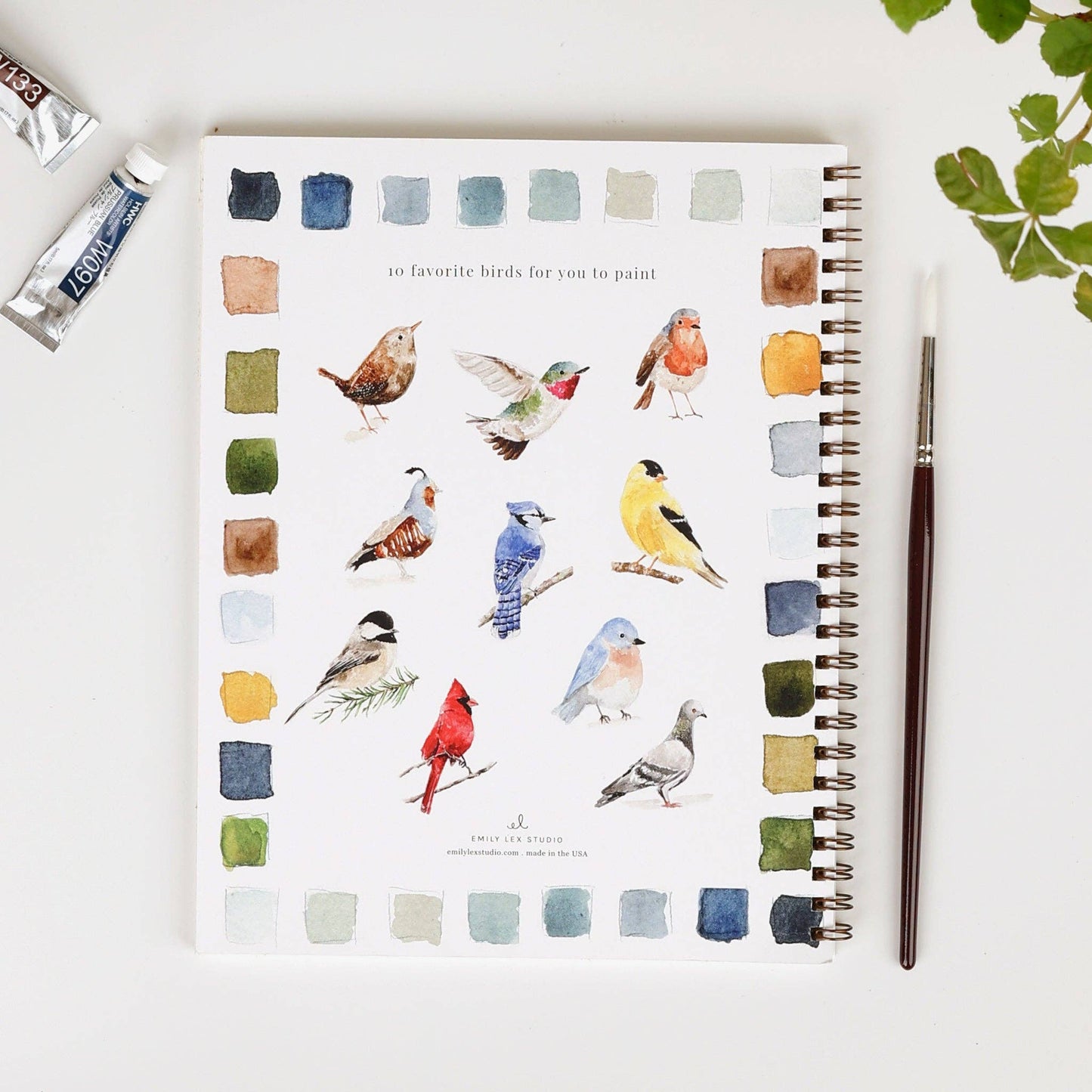 Watercolor Workbook: Animals, Autumn, Birds, Bouquets, Christmas, Flowers, Winter