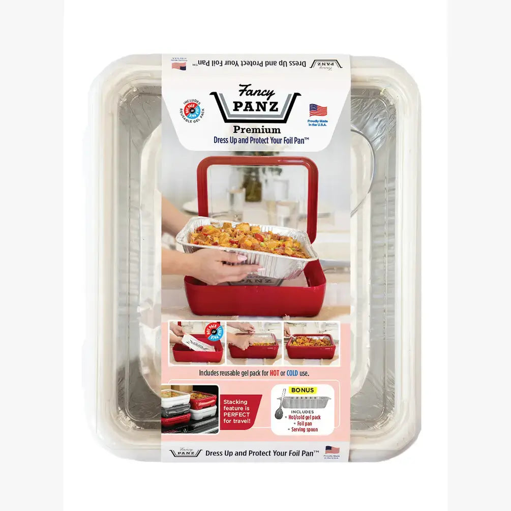 Premium Set - Pan Frame w/ Lid & Hot or Cold Gel Pack -White