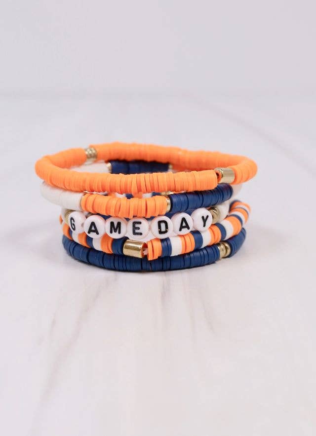 Go Team Bracelet Set NAVY ORANGE