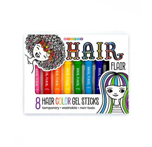 HAIR FLAIR - Hair Color Gel Sticks Set of 8