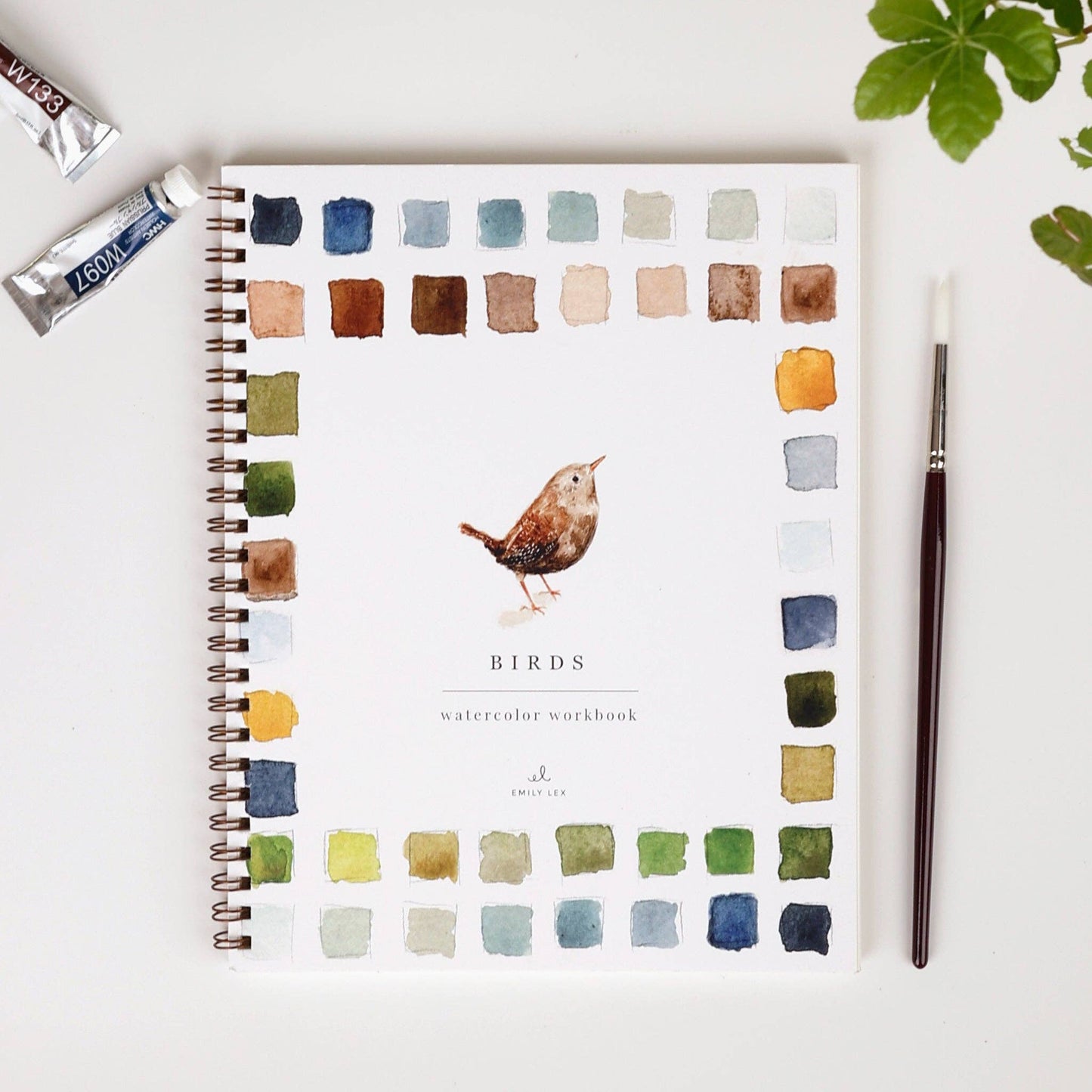 Watercolor Workbook: Animals, Autumn, Birds, Bouquets, Christmas, Flowers, Winter