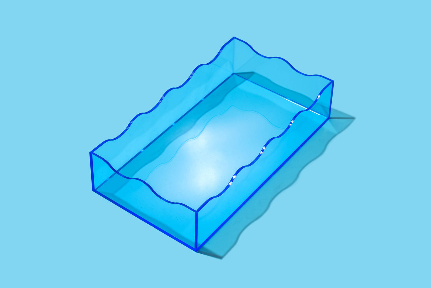 Wavy Tray - Rectangle - Small - Blue