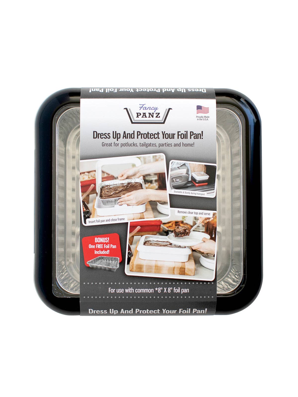 Square Set - 8x8 Pan Frame w/ Lid & Serving Spoon - Charcoal