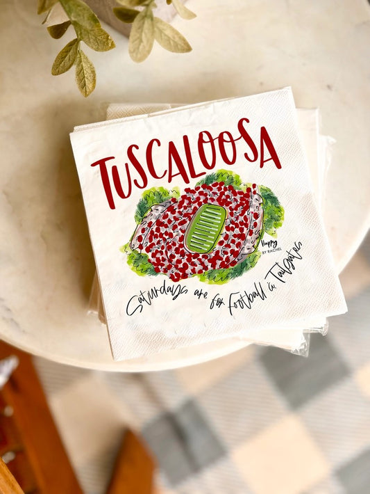 Tuscaloosa Tailgate Napkins-Pack of 20-Lunch Size-Full Color