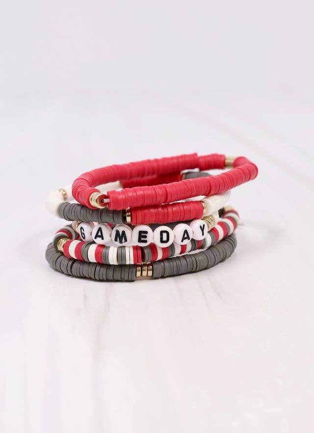 Go Team Bracelet Set BURGUNDY