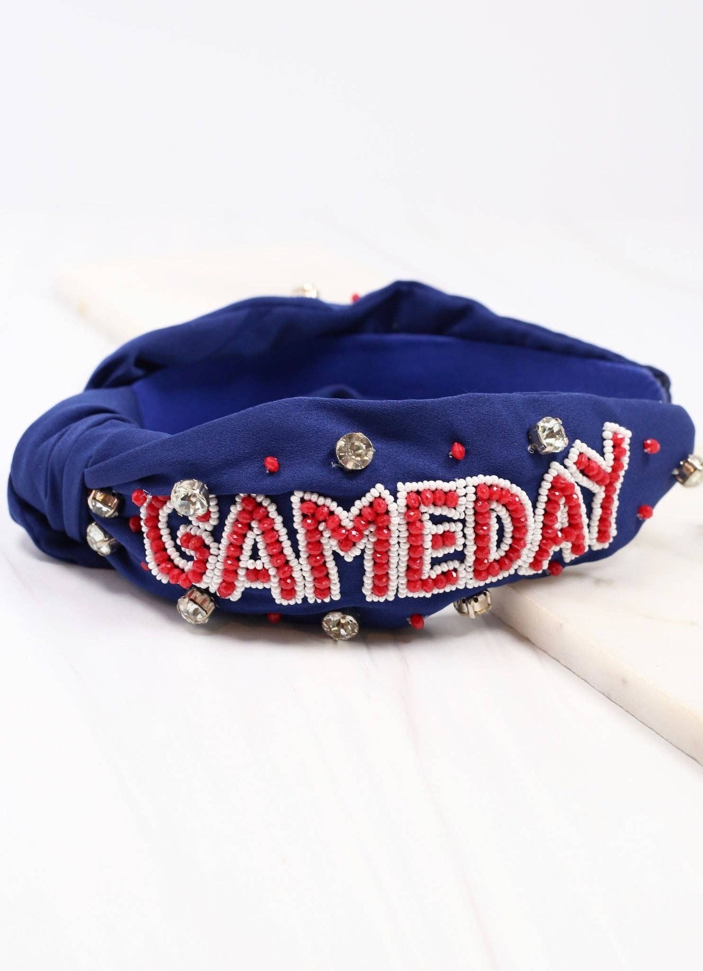 Game Day Embellished Headband  BLUE/RED