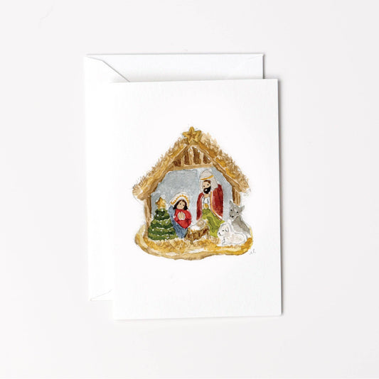 Nativity ornament mini notecard