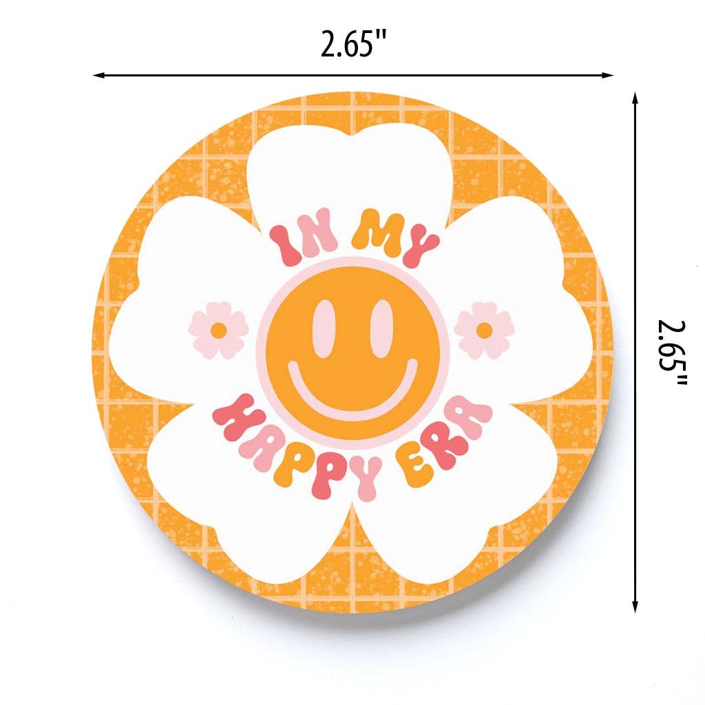 Happy Era Car Coasters - Set of 2