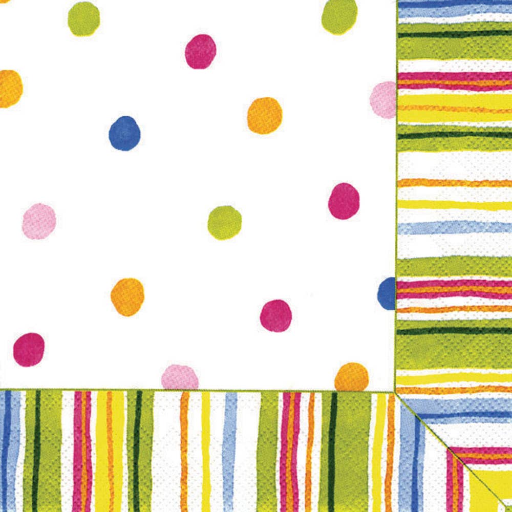 Paper Lunch Napkins 20 Count Smart Dots White