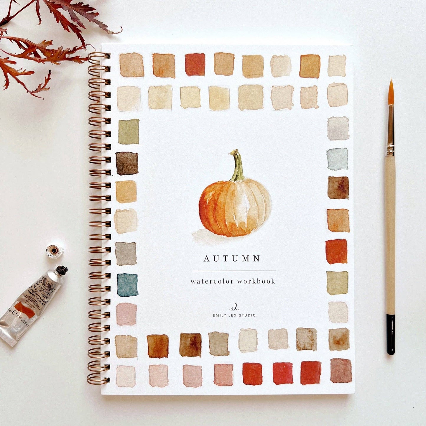 Watercolor Workbook: Animals, Autumn, Birds, Bouquets, Christmas, Flowers, Winter