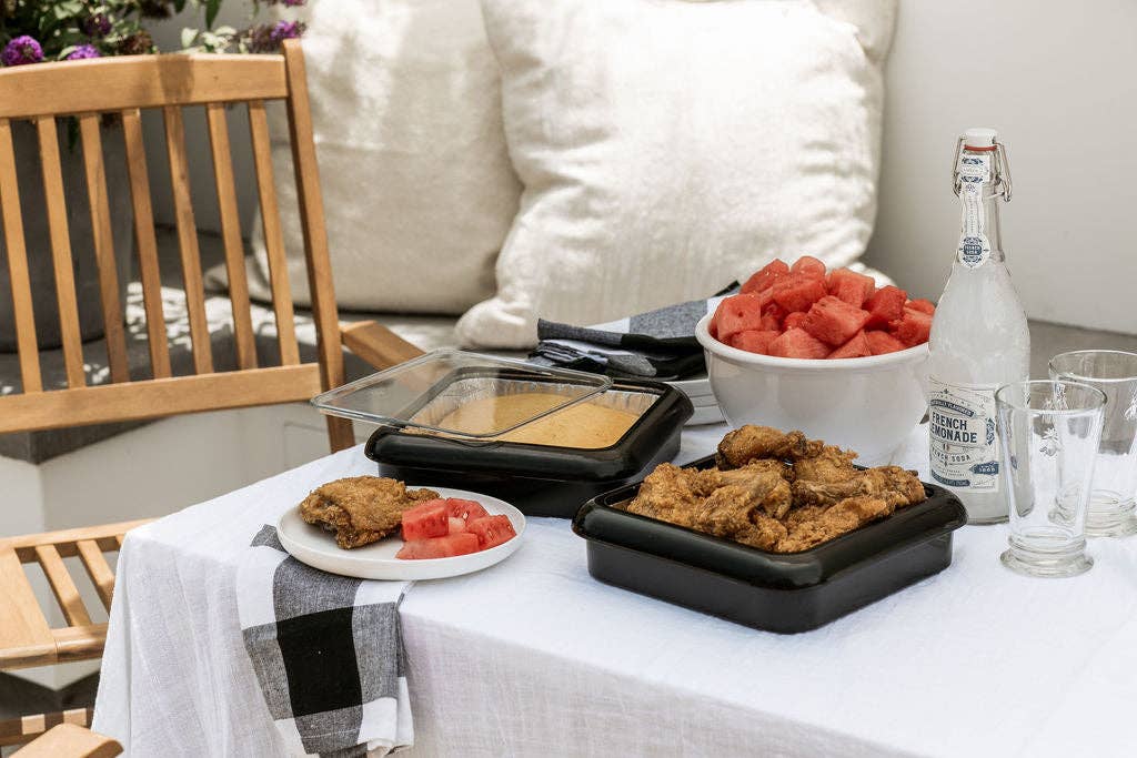 Square Set - 8x8 Pan Frame w/ Lid & Serving Spoon - Charcoal